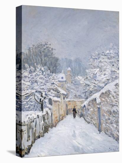 Snow at Louveciennes, 1878-Alfred Sisley-Stretched Canvas