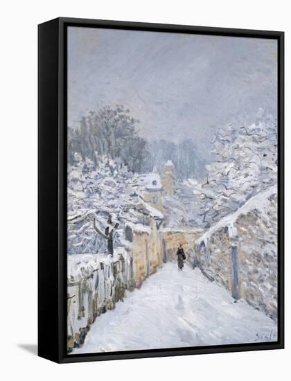 Snow at Louveciennes, 1878-Alfred Sisley-Framed Stretched Canvas