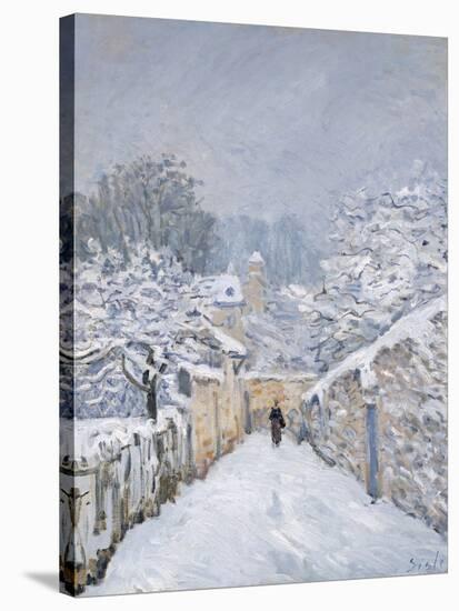 Snow at Louveciennes, 1878-Alfred Sisley-Stretched Canvas