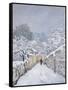 Snow at Louveciennes, 1878-Alfred Sisley-Framed Stretched Canvas