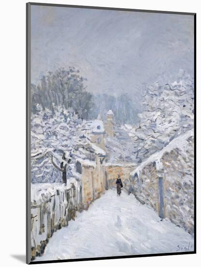 Snow at Louveciennes, 1878-Alfred Sisley-Mounted Premium Giclee Print
