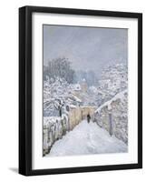 Snow at Louveciennes, 1878-Alfred Sisley-Framed Giclee Print