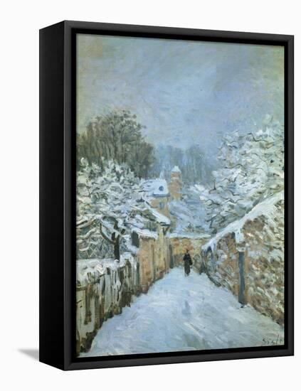 Snow at Louveciennes, 1878-Alfred Sisley-Framed Stretched Canvas