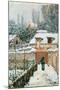 Snow at Louveciennes. Date/Period: 1874. Painting. Oil on canvas. Height: 22 mm (0.86 in); Width...-Alfred Sisley-Mounted Poster