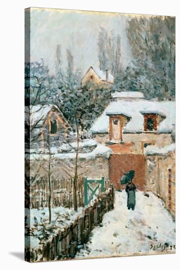 Snow at Louveciennes. Date/Period: 1874. Painting. Oil on canvas. Height: 22 mm (0.86 in); Width...-Alfred Sisley-Stretched Canvas