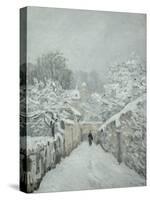 Snow at Louveciennes-Alfred Sisley-Stretched Canvas