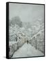 Snow at Louveciennes-Alfred Sisley-Framed Stretched Canvas