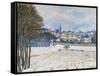 Snow at Marly Le Roi-Alfred Sisley-Framed Stretched Canvas