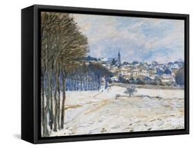 Snow at Marly Le Roi-Alfred Sisley-Framed Stretched Canvas