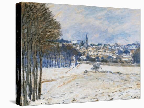 Snow at Marly Le Roi-Alfred Sisley-Stretched Canvas