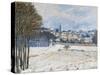 Snow at Marly Le Roi-Alfred Sisley-Stretched Canvas