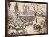 Snow at Montfoucault, 1891-Camille Pissarro-Framed Giclee Print