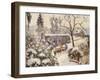 Snow at Montfoucault, 1891-Camille Pissarro-Framed Giclee Print