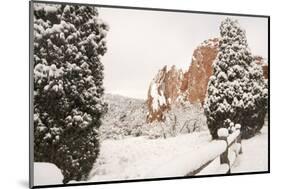 Snow at the Garden of the Gods-bcoulter-Mounted Photographic Print