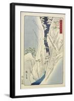 Snow at the Kiso Gorge in Shinshu Province, November 1859-null-Framed Giclee Print