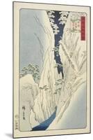 Snow at the Kiso Gorge in Shinshu Province, November 1859-null-Mounted Giclee Print