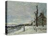 Snow at Veneux-Nadon, C.1880-Alfred Sisley-Stretched Canvas