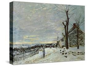 Snow at Veneux-Nadon, C.1880-Alfred Sisley-Stretched Canvas