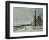 Snow at Veneux-Nadon, C.1880-Alfred Sisley-Framed Giclee Print