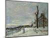 Snow at Veneux-Nadon, C.1880-Alfred Sisley-Mounted Giclee Print