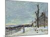 Snow at Veneux Nadon-Alfred Sisley-Mounted Giclee Print