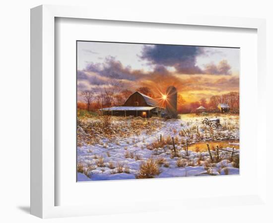 Snow Barn-Bill Makinson-Framed Giclee Print