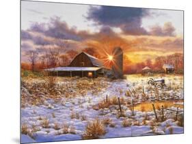 Snow Barn-Bill Makinson-Mounted Giclee Print