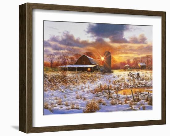 Snow Barn-Bill Makinson-Framed Giclee Print