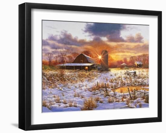 Snow Barn-Bill Makinson-Framed Giclee Print