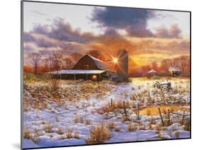 Snow Barn-Bill Makinson-Mounted Giclee Print