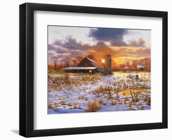 Snow Barn-Bill Makinson-Framed Premium Giclee Print