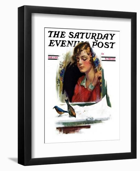 "Snow Birds," Saturday Evening Post Cover, March 6, 1926-Charles A. MacLellan-Framed Giclee Print