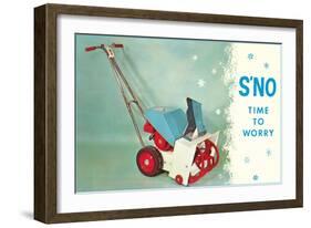 Snow Blower-null-Framed Art Print