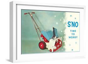 Snow Blower-null-Framed Art Print