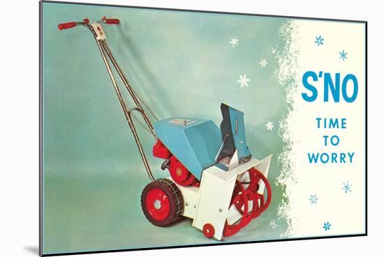 Snow Blower-null-Mounted Art Print