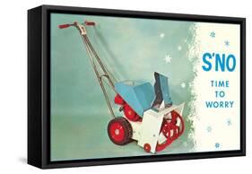 Snow Blower-null-Framed Stretched Canvas