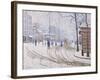 Snow, Boulevard de Clichy, Paris 1886-Paul Signac-Framed Giclee Print