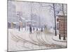 Snow, Boulevard de Clichy, Paris 1886-Paul Signac-Mounted Giclee Print