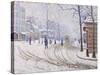 Snow, Boulevard de Clichy, Paris 1886-Paul Signac-Stretched Canvas