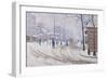 Snow, Boulevard De Clichy, Paris, 1886-Paul Signac-Framed Giclee Print