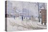 Snow, Boulevard De Clichy, Paris, 1886-Paul Signac-Stretched Canvas