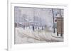 Snow, Boulevard De Clichy, Paris, 1886-Paul Signac-Framed Giclee Print