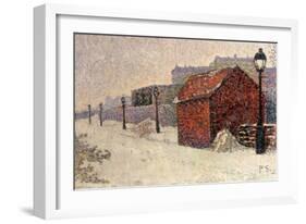 Snow, Butte Montmartre, 1887-Paul Signac-Framed Giclee Print