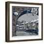 Snow by the Waterside Village-Wu Jide-Framed Art Print