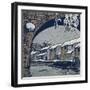 Snow by the Waterside Village-Wu Jide-Framed Art Print