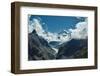 Snow Capped Alpine Mountains. Trek near Matterhorn Mount. View of the Mountain and Valley of a Moun-vitaliymateha-Framed Photographic Print