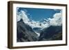 Snow Capped Alpine Mountains. Trek near Matterhorn Mount. View of the Mountain and Valley of a Moun-vitaliymateha-Framed Photographic Print