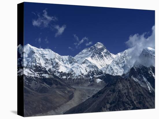 Snow-Capped Mount Everest, Seen from the Nameless Towers, Himalaya Mountains, Nepal-Alison Wright-Stretched Canvas
