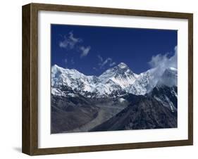 Snow-Capped Mount Everest, Seen from the Nameless Towers, Himalaya Mountains, Nepal-Alison Wright-Framed Photographic Print