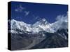 Snow-Capped Mount Everest, Seen from the Nameless Towers, Himalaya Mountains, Nepal-Alison Wright-Stretched Canvas